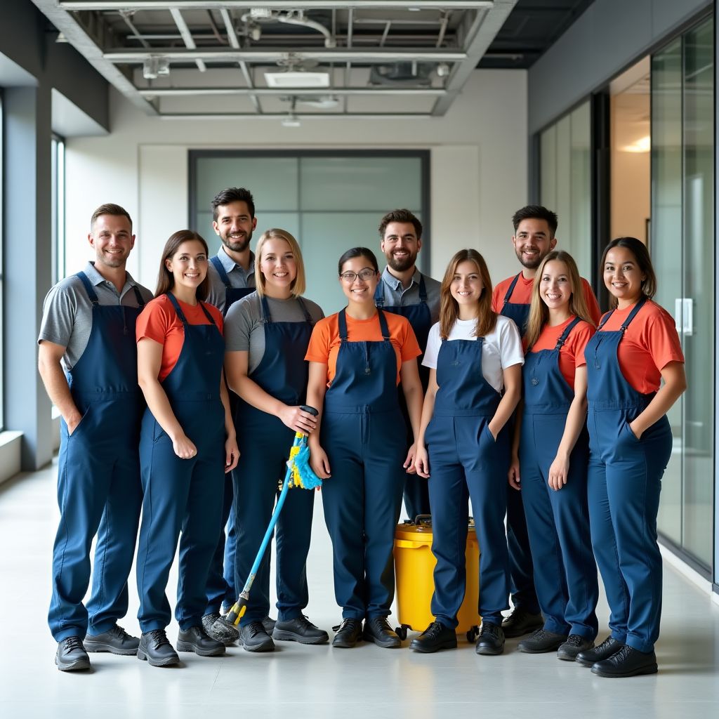 PureSpace cleaning team in uniform